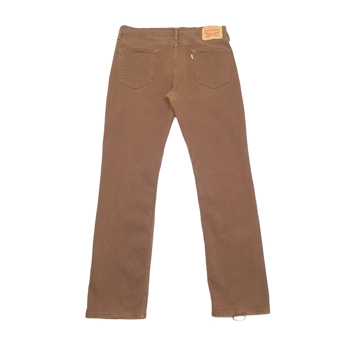 Levis 514 Straight Fit Jeans W33 L34 Brown