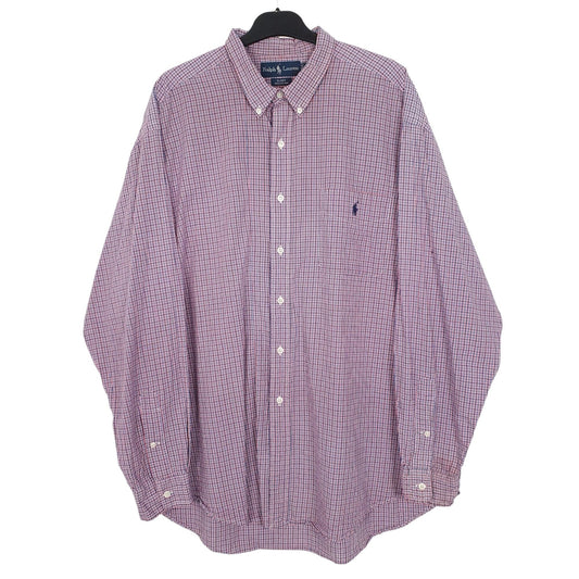 Ralph Lauren Long Sleeve Blake Fit Check Shirt Red