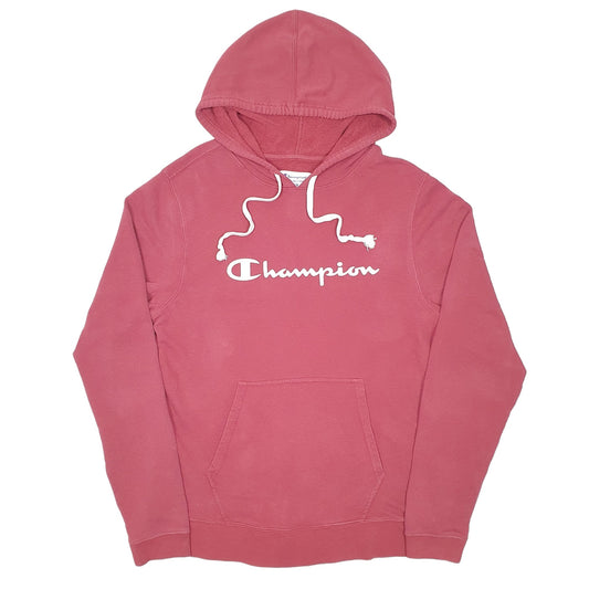 Womens Burgundy Champion Spellout Hoodie Jumper