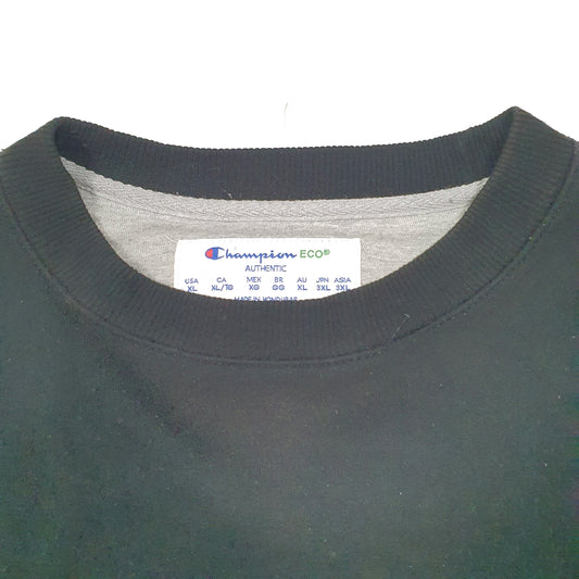 Mens Black Champion Crewneck Jumper