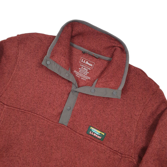 L.L.Bean Quarter Zip Fleece S Red