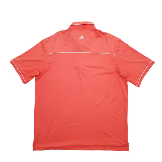 Adidas Short Sleeve Polyester Polo Shirt Pink