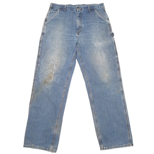 Carhartt Casual Loose Fit Carpenter Jeans W36 L34 Blue