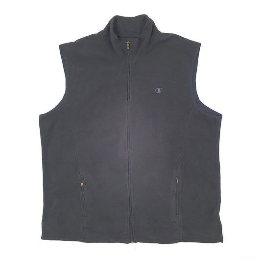 Mens Black Champion Gilet Jumper