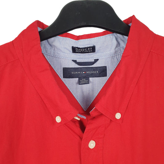 Mens Red Tommy Hilfiger Short Sleeve Shirt