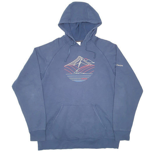 Mens Navy Columbia Mountains Outdoors Hoodie Jumper