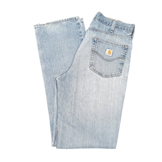 Mens Blue Carhartt Relaxed Casual JeansW33 L36