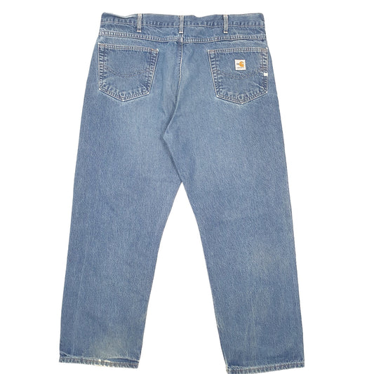 Mens Blue Carhartt Flame Resistant Casual JeansW38 L30