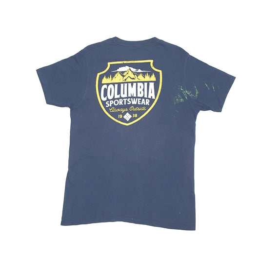 Mens Navy Columbia Sportswear Short Sleeve T Shirt
