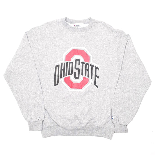 Mens Grey Champion Ohio State College University USA Crewneck Jumper
