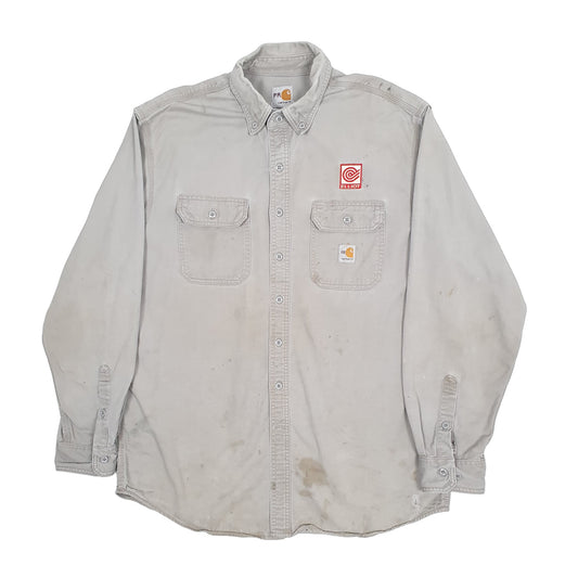 Mens Grey Carhartt FR Shacket Long Sleeve Shirt