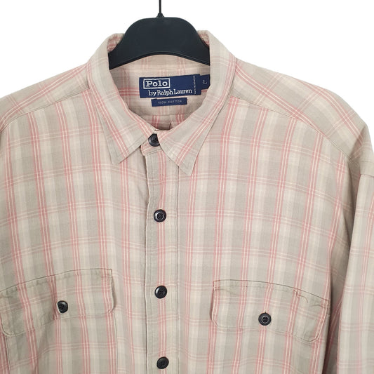 Ralph Lauren Long Sleeve Regular Fit Check Shirt Beige