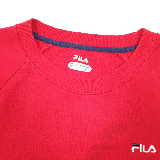 Womens Black Fila Crewneck Jumper