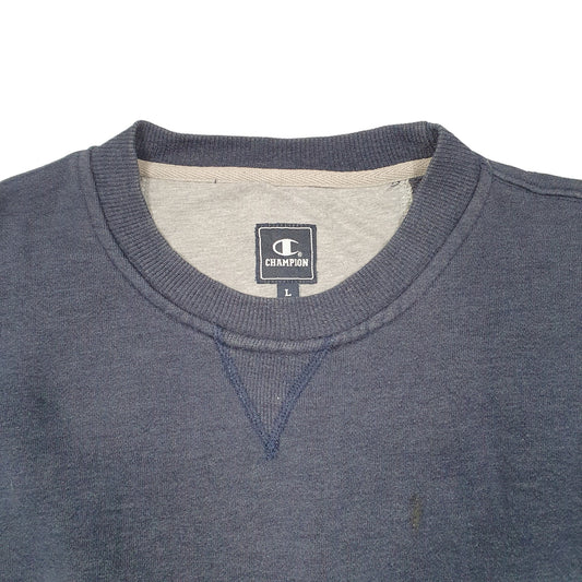 Mens Navy Champion Crewneck Jumper
