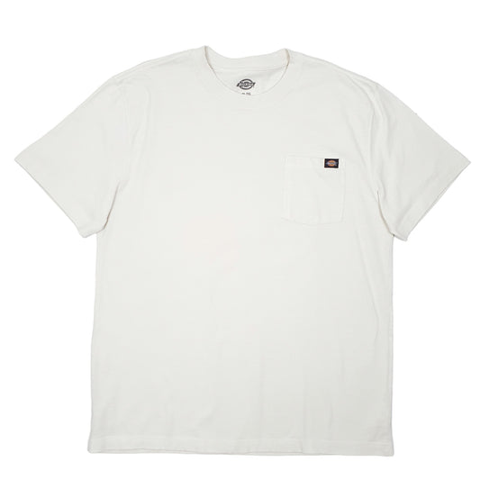 Mens Cream Dickies Pocket Work Wear Short Sleeve T Shirt