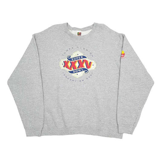 Fruit of the Loom 2001 NFL Superbowl Crewneck XL Grey