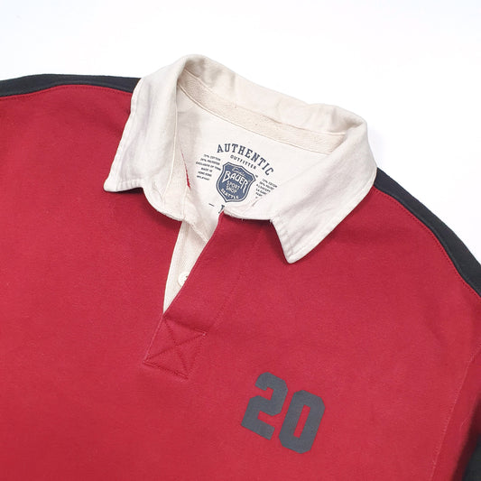 Eddie Bauer Spellout Rugby L Red