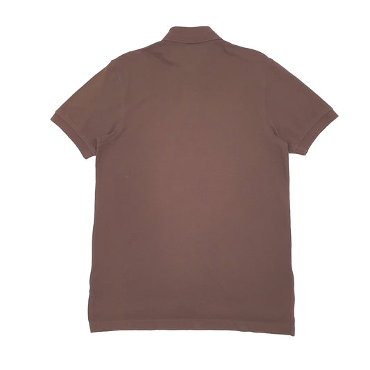 Mens Brown Tommy Hilfiger Short Sleeve Polo Shirt