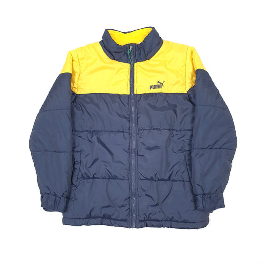 Womens Navy Puma Puffer Jacket Coat