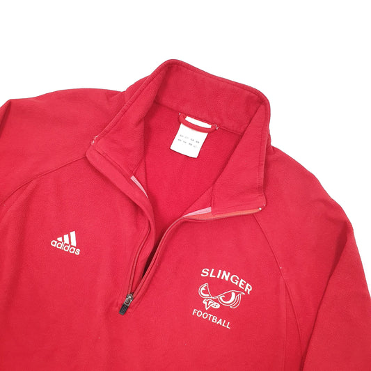Adidas Football Quarter Zip Fleece XL Red