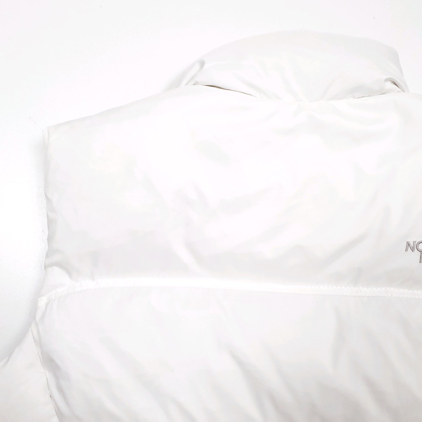 Womens White The North Face Gilet Vest Puffer Jacket Coat