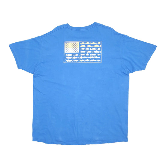 Mens Blue Columbia Sportswear PFG Performance Fishing Gear Short Sleeve T Shirt