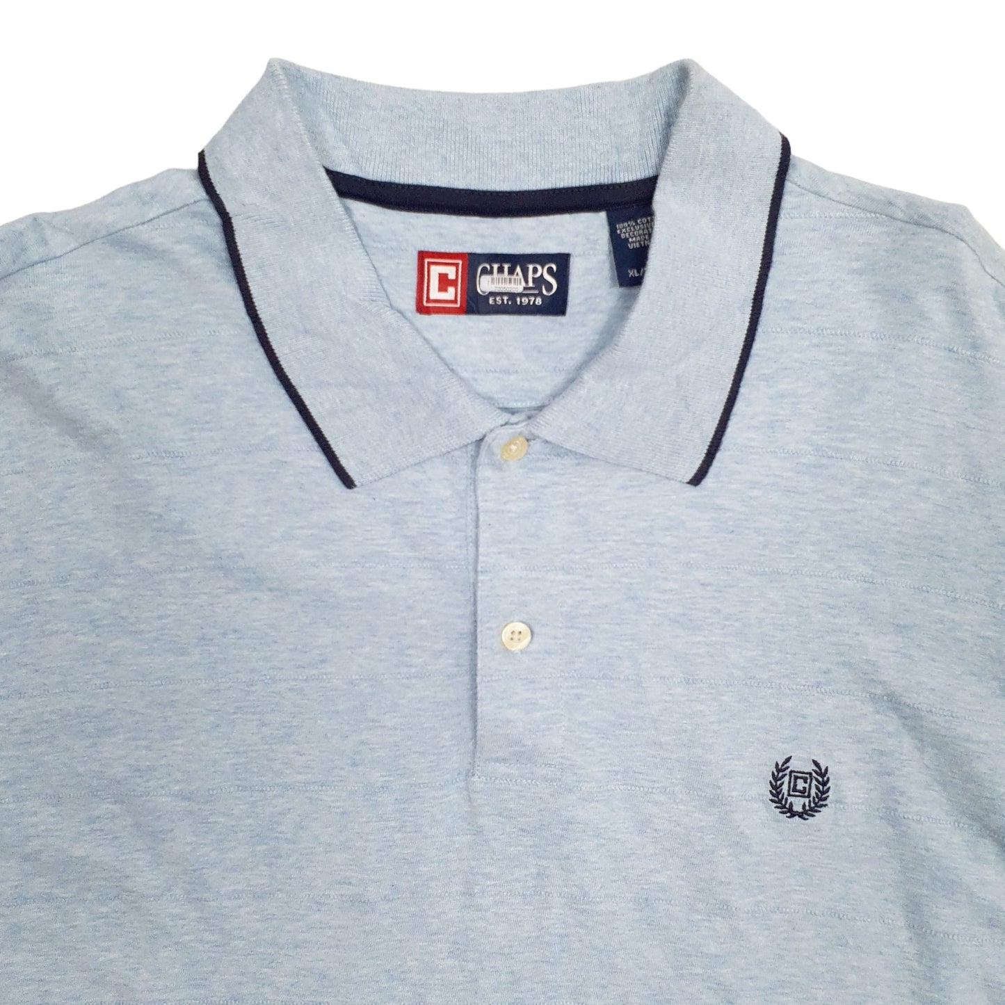 Chaps Short Sleeve Polo Shirt Blue