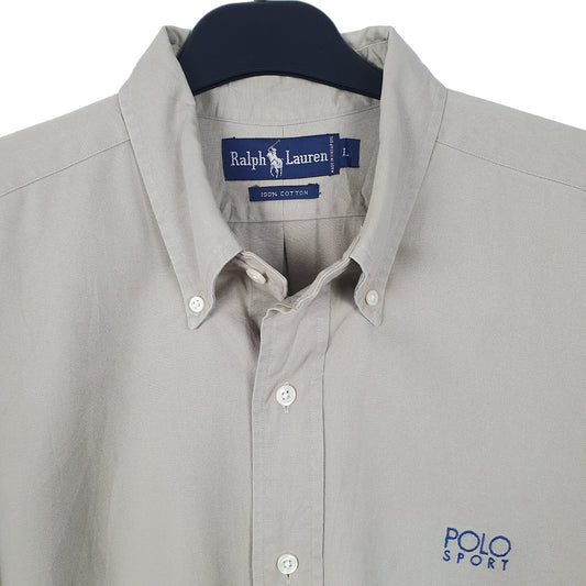 Mens Beige Ralph Lauren Polo Sport Long Sleeve Shirt