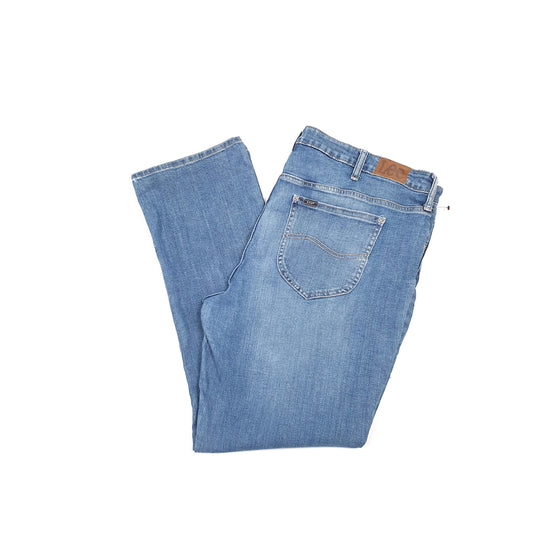 Lee Casual Straight Fit Mid Rise Regular Jeans UK26 Blue