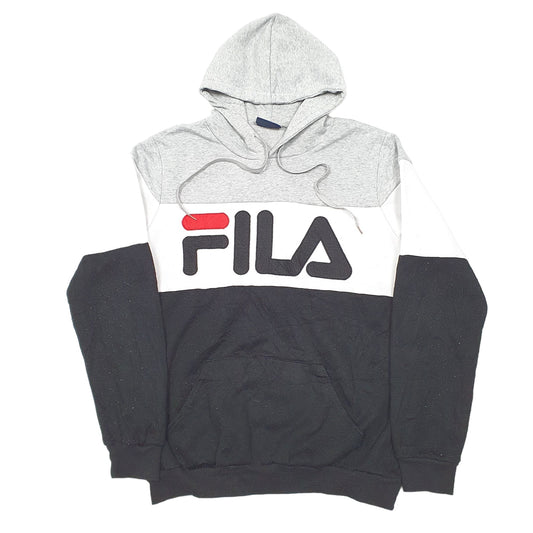 Mens Black Fila Hoodie Jumper