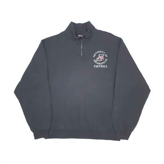 Jerzees USA College Sports Football Quarter Zip M Black
