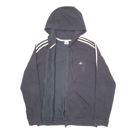 Mens Black Adidas Full Zip Jumper