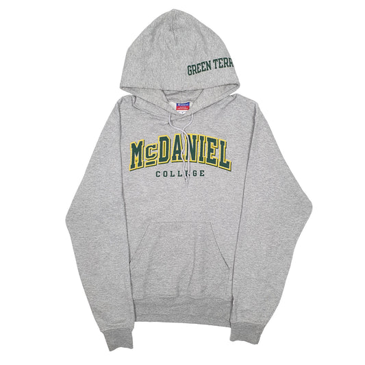 Mens Grey Champion Green Terror McDaniel College Hoodie Jumper