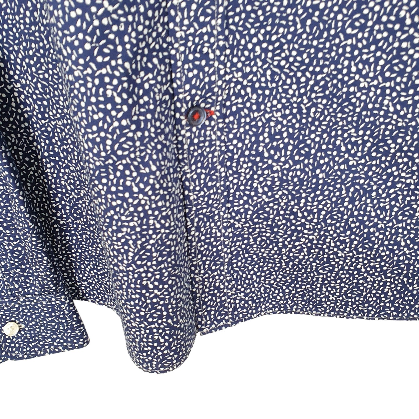 Tommy Hilfiger All Over Print Long Sleeve Regular Fit Shirt Navy