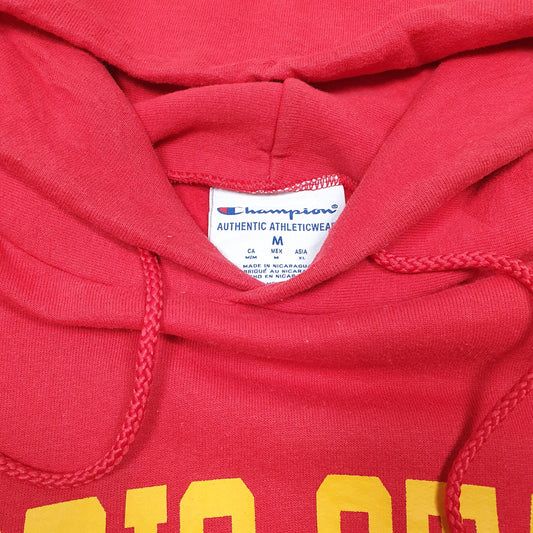 Mens Red Champion Ferris State University Hoodie Jumper