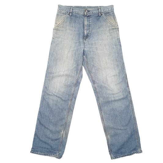 Mens Blue Carhartt Single Knee Pant Carpenter JeansW32 L34