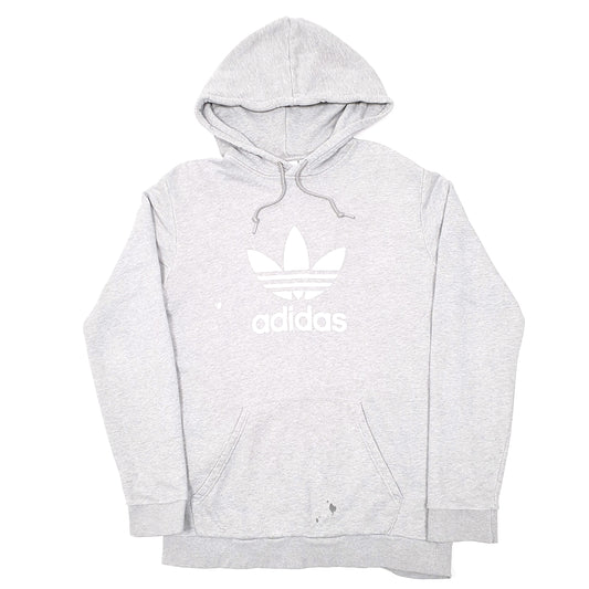 Mens Grey Adidas Hoodie Jumper