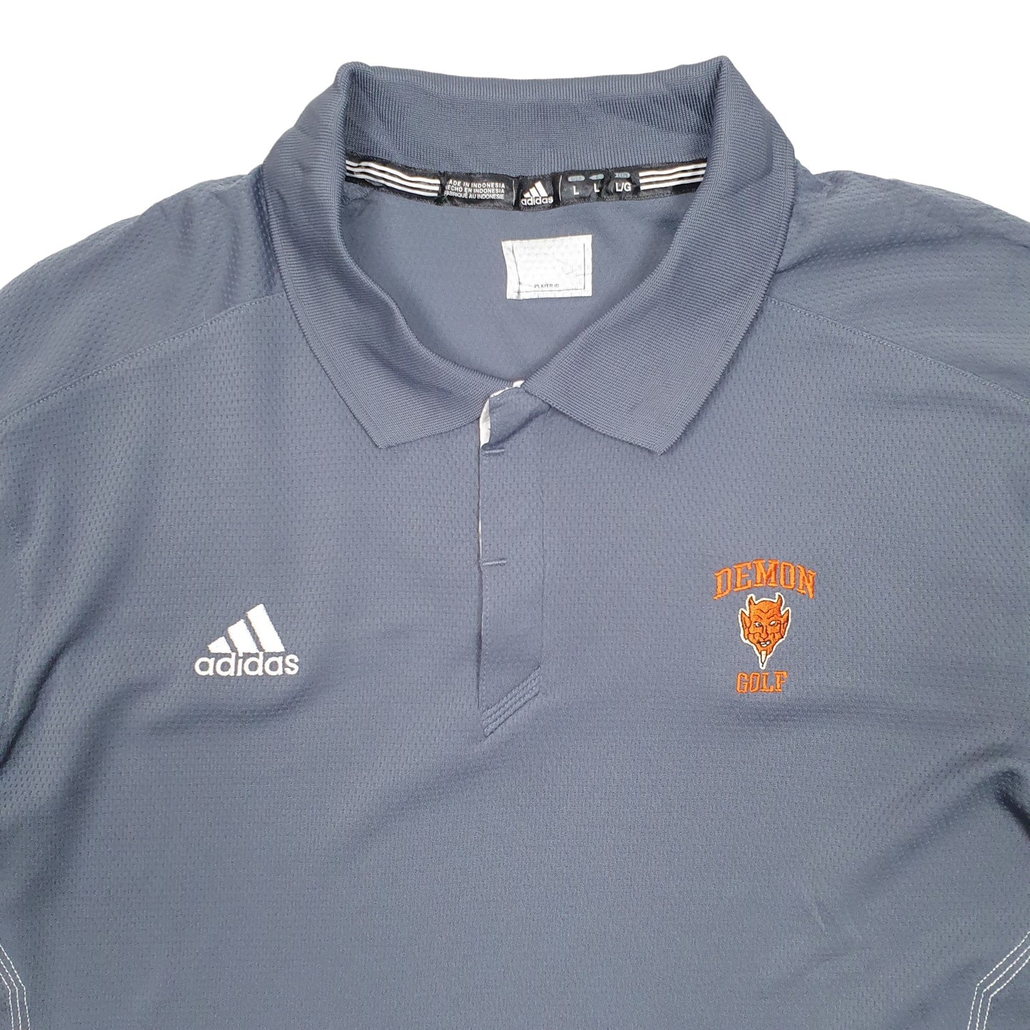 Adidas Demon Golf Short Sleeve Polyester Polo Shirt Grey