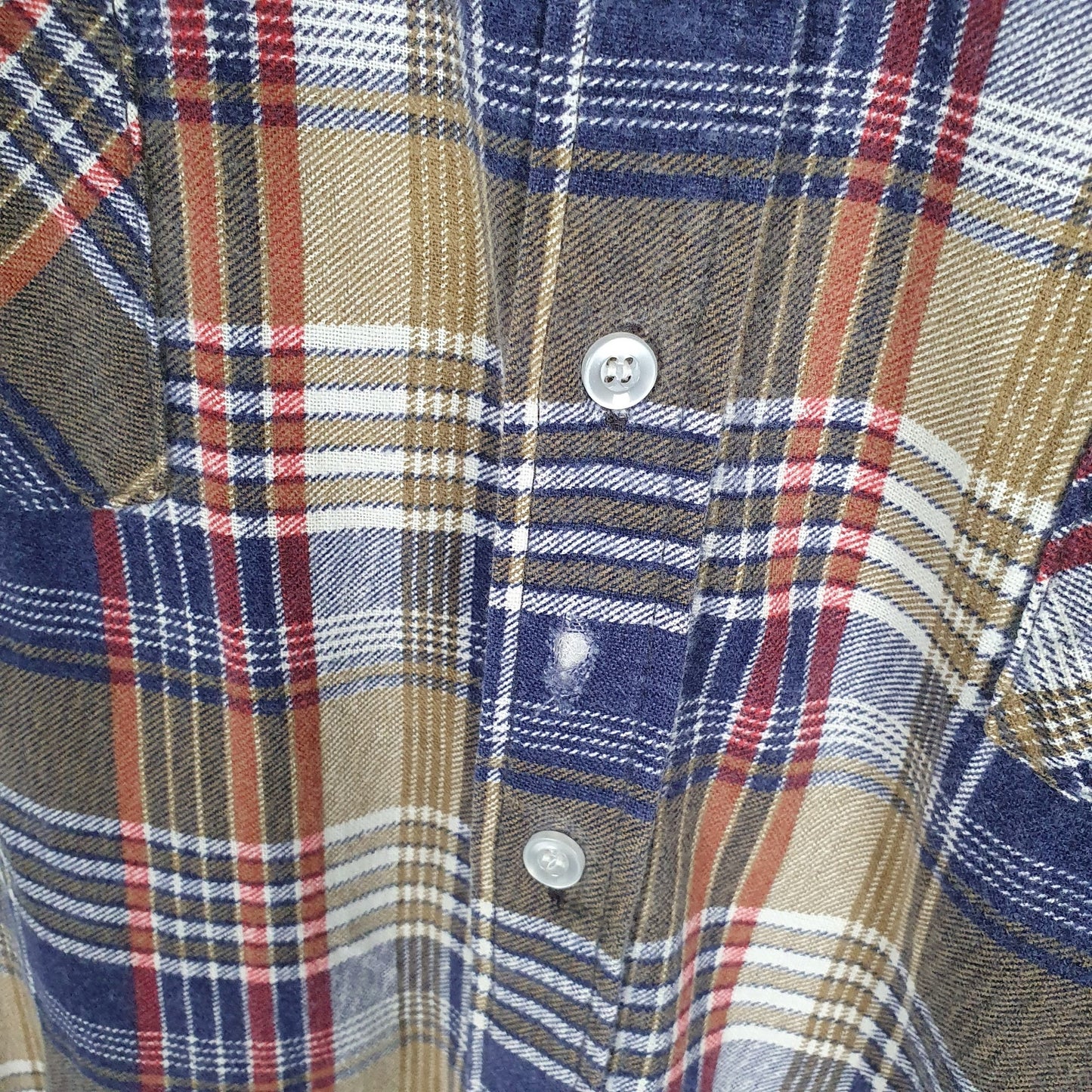 American Edition Flannel Shacket Long Sleeve Regular Fit Check Shirt Blue