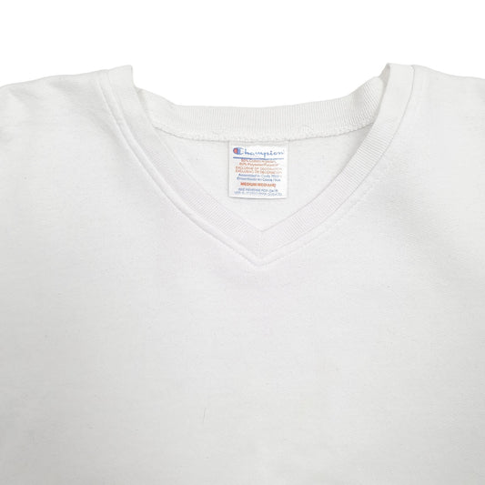 Womens White Champion Crewneck Jumper