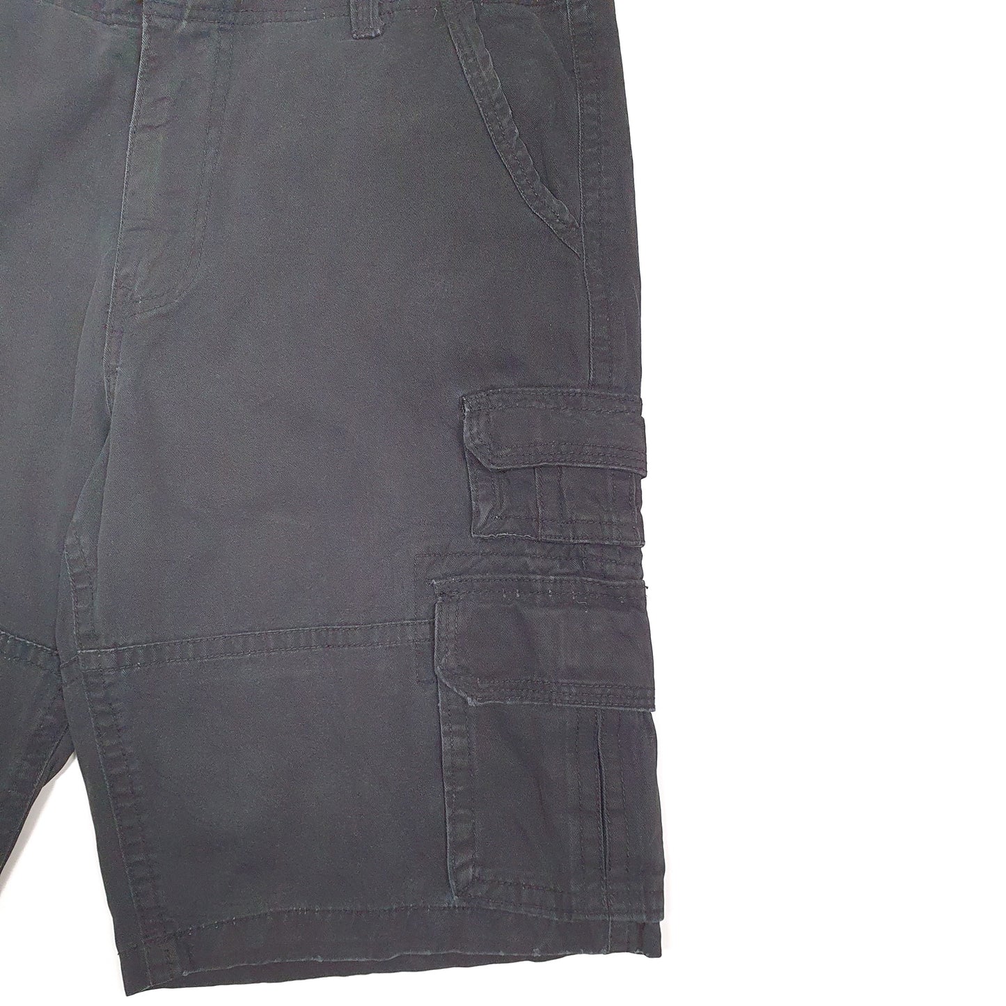 Mens Black Plugg Cargo Shorts