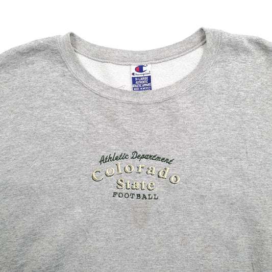 Mens Grey Champion USA College Colorado State Football Crewneck Jumper