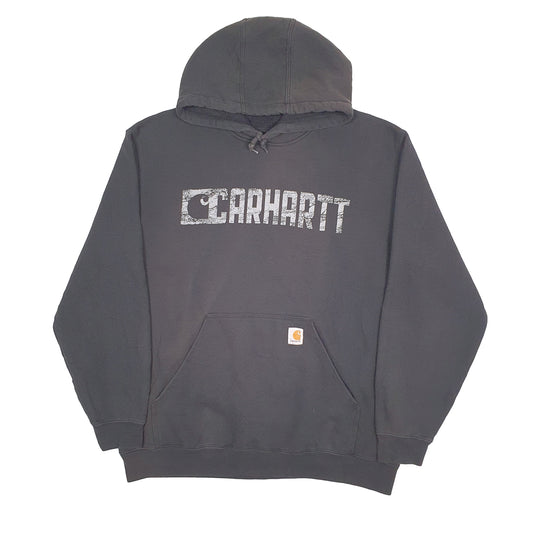 Mens Black Carhartt Spellout Hoodie Jumper