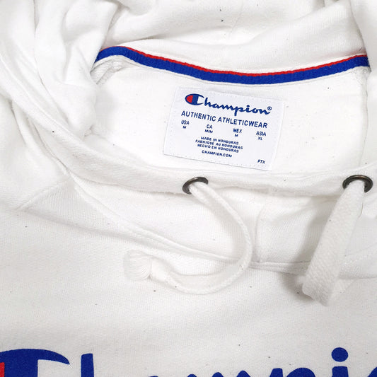 Mens White Champion Hoodie Jumper