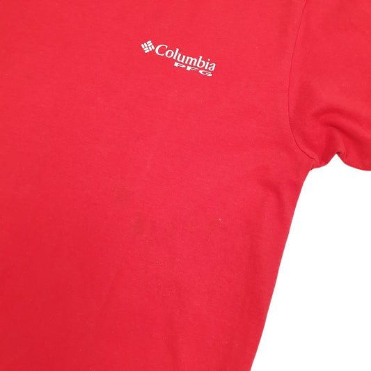 Mens Red Columbia Sportswear Short Sleeve T Shirt