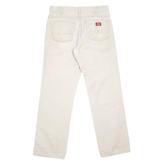 Mens Cream Dickies Casual JeansW34 L32