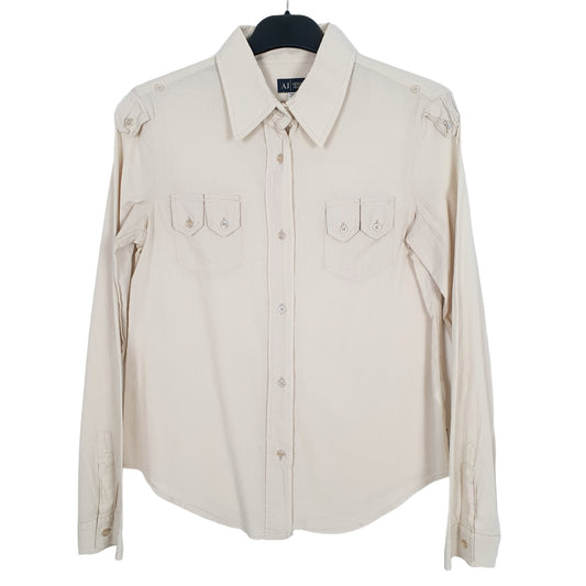 Armani Long Sleeve Regular Fit Shirt Beige