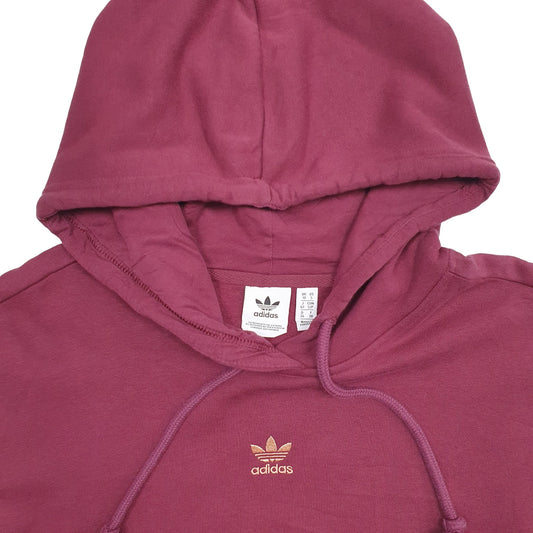 Mens Burgundy Adidas Hoodie Jumper