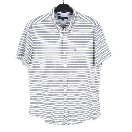 Tommy Hilfiger Short Sleeve Regular Fit Striped Shirt White