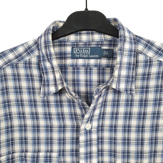 Mens Blue Ralph Lauren Long Sleeve Shirt